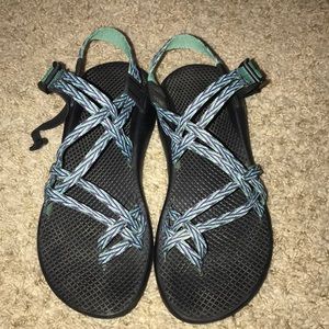 blue and green chaco’s